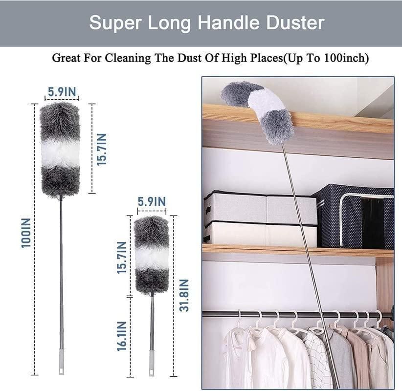 100-Inch Extendable Mop Duster — Fan Cleaning Made Easy, No Ladder Needed